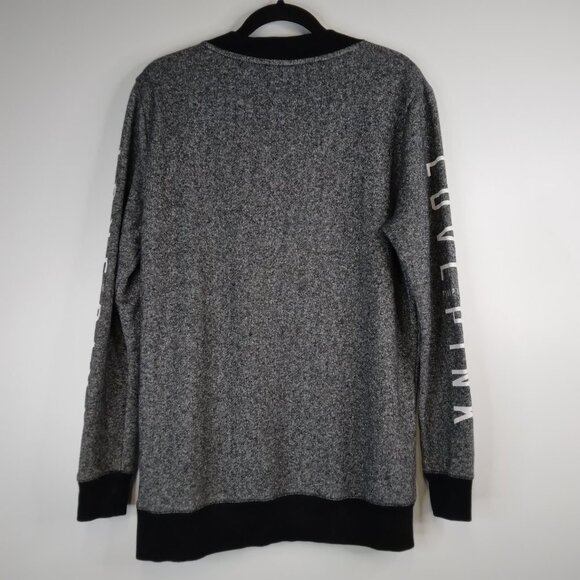 Victoria’s Secret PINK Charcoal Varsity V Neck Pullover Sweater Size S - Picture 7 of 10